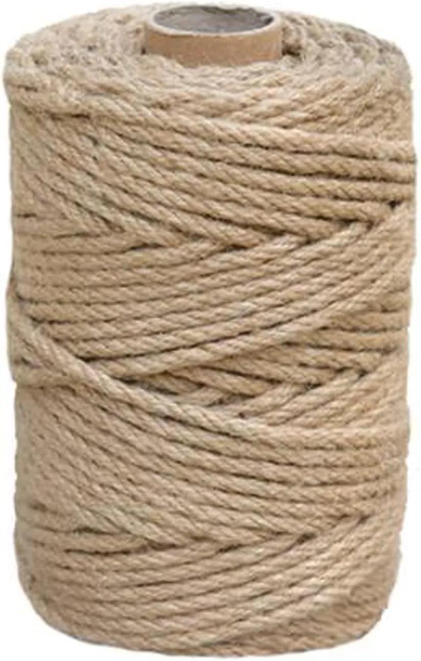 1/5 in (5 mm) X 164 Ft (50 Meters) Natural Sisal Hemp Rope Heavy Duty Thick Twine for Cat Scratcher Post Tree, Garden, Binding, Crafts Packing Material