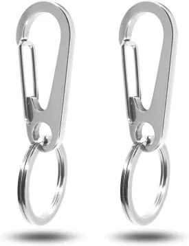 2 Pack Dog Tag Clips Durable Dog ID Tag,304 Stainless Steel Quick Clip and Rings,Easy Change Pet ID Tag Holder for Dog Cat Collars and Harnesses