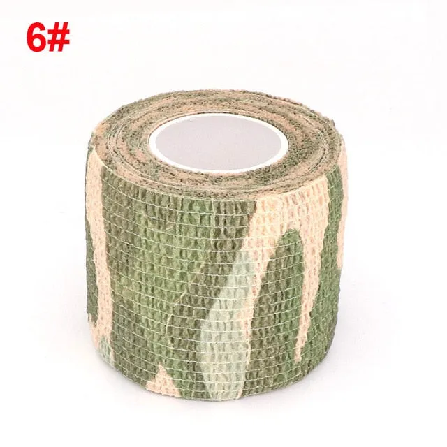4.5m Camouflage Elastic Wrap Tape Hunt Disguise Elastoplast Self Adhesive Sports Protector Knee Finger Ankle Athletic Bandage