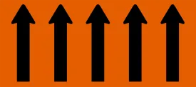 Arrows - Wrap Around Pipe Marker Decal - Toxic & Corrosive