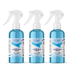 Biofresh Liquid Hand Sanitizer Spray for Germ Protection Alcohol Based Hand Sanitizer very effective on Disinfectant Floor Cleaning with the goodness of Aloe-Vera(500mlx3)