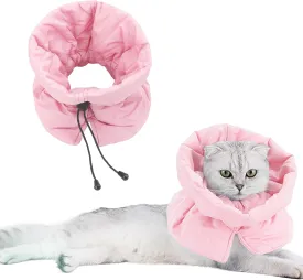 Cat Recovery Collar, Soft Adjustable Cone for Cats and Kittens, Lightweight Waterproof Elizabethan Collar for After-Surgery Care, Prevent Licking and Scratching, Neck Protector for PetsPink,S