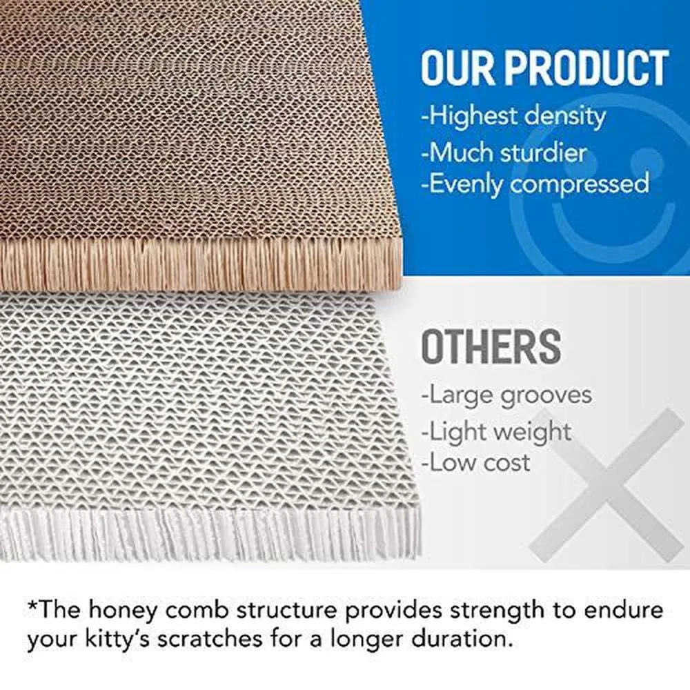 Cat Scratching Post Lounge Bed Boat Shape Cat Scratcher Cardboard