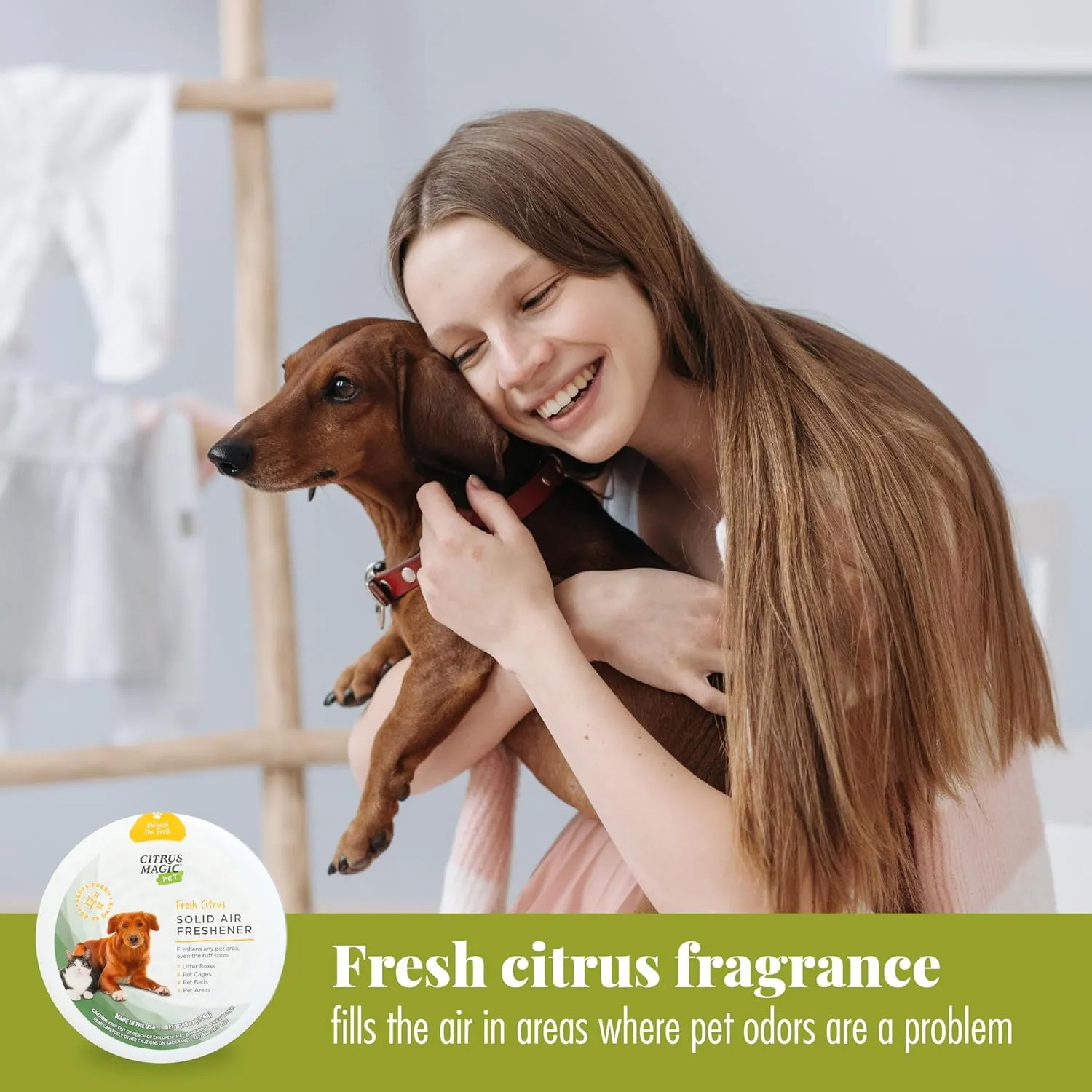Citrus Magic Pet Odor Eliminator Solid Air Freshener, Fresh Citrus, 8-Ounce, Pack of 1