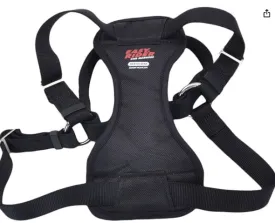 Coastal - Easy Rider - Adjustable Dog Car Harness, Black, MED (20"-30")