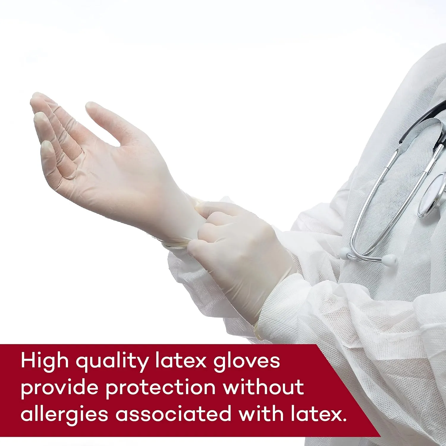 Dealmed Medical Exam Gloves 100 Count, Cream Color, Large Latex Exam Gloves, Disposable, Professional Grade, Multi-Purpose Use for First Aid Kit and Medical Facilities
