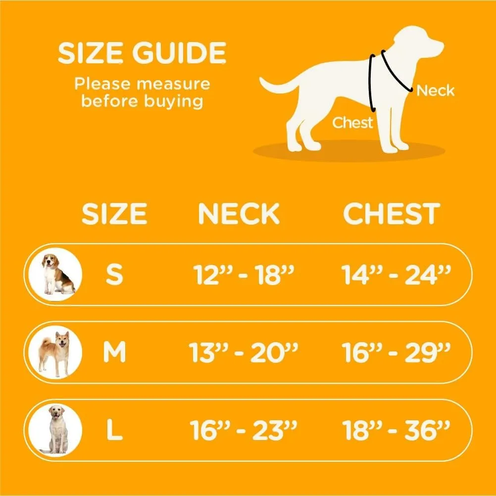 Dog Harness, Adjustable Soft Padded Dog Vest with Handle Adjustable, no-Pull, Comfortable, Safety Vest for Small, Medium, Large Size Dogs (Orange, Medium)