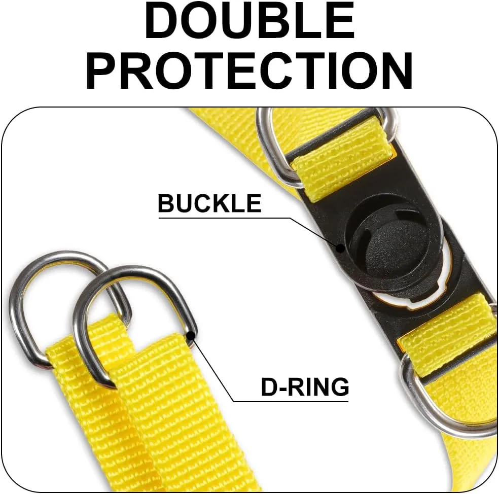 Dog Harness and Long Leash Set for Small Dogs, Boy and Girl Medium Cat No-Pull Vest with Reflective Strips, Breathable Large Puppy Collar Pet When Training, Walking, Running, M