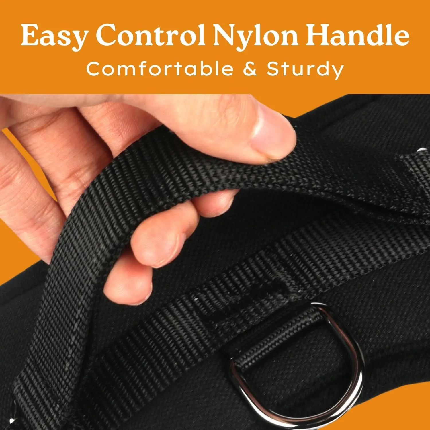 Dog Harness, No-Pull, 3 Leash Clips, No Choke, Reflective, Adjustable and Padded, for Easy Walking and Training for Small, Medium and Large Dogs (Black, L)