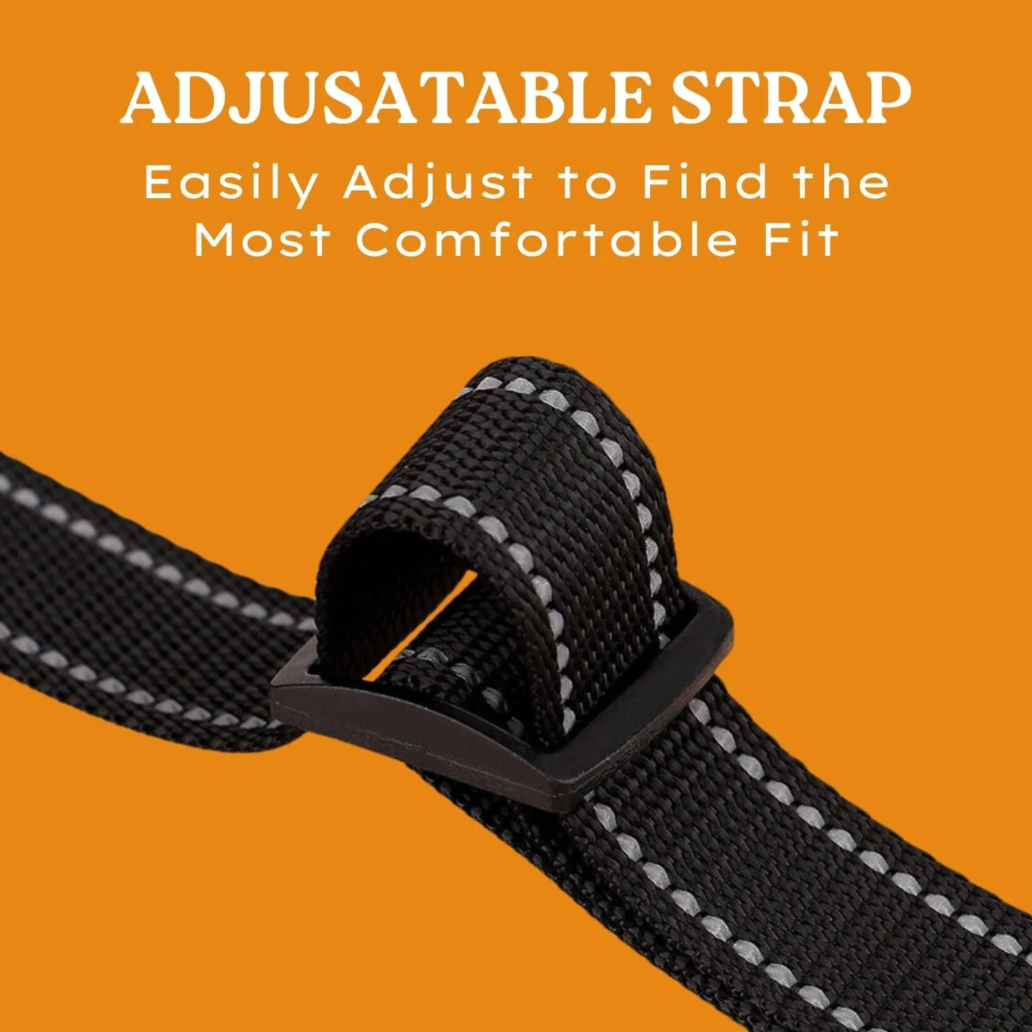 Dog Harness, No-Pull, 3 Leash Clips, No Choke, Reflective, Adjustable and Padded, for Easy Walking and Training for Small, Medium and Large Dogs (Black, L)