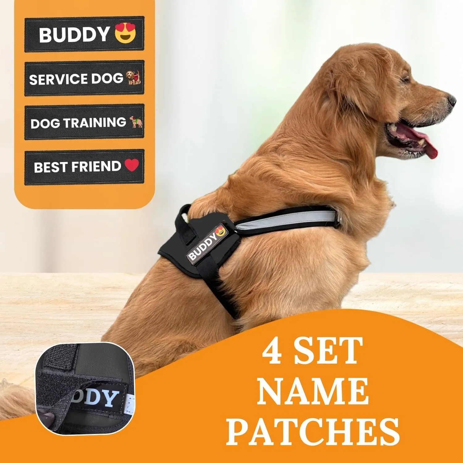 Dog Harness, No-Pull, 3 Leash Clips, No Choke, Reflective, Adjustable and Padded, for Easy Walking and Training for Small, Medium and Large Dogs (Black, L)