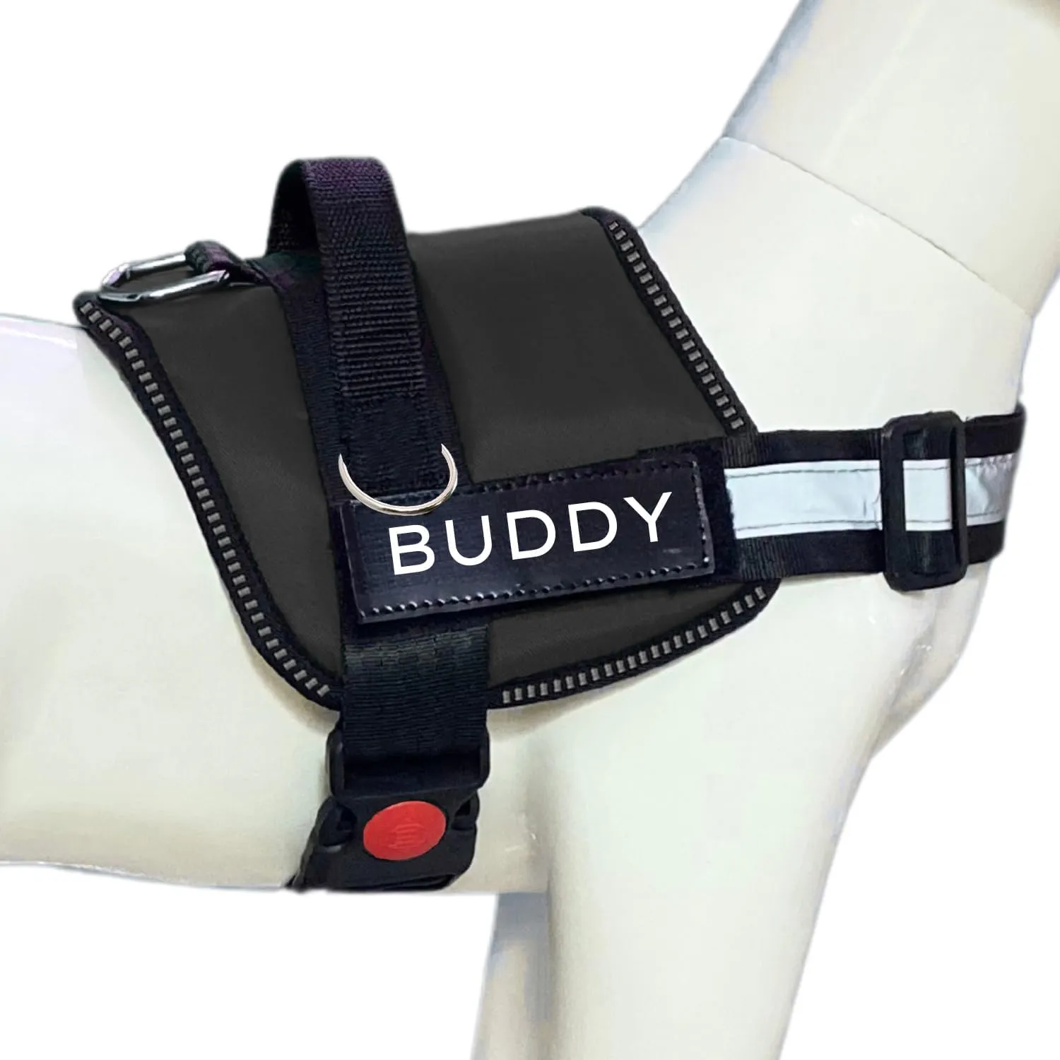 Dog Harness, No-Pull, 3 Leash Clips, No Choke, Reflective, Adjustable and Padded, for Easy Walking and Training for Small, Medium and Large Dogs (Black, L)