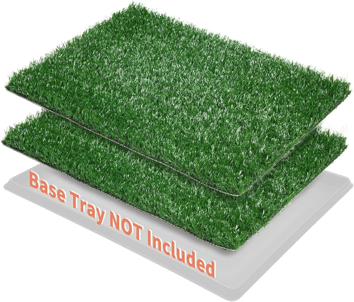 Dog Pee Grass Pet Loo Indoor/Outdoor Portable Potty, Washable Professional Artificial Grass Patch Mat Rug Turf for Pet Training with Drainage Hole & Easy to Clean(Replacement Grass, 27.6"x43.7")