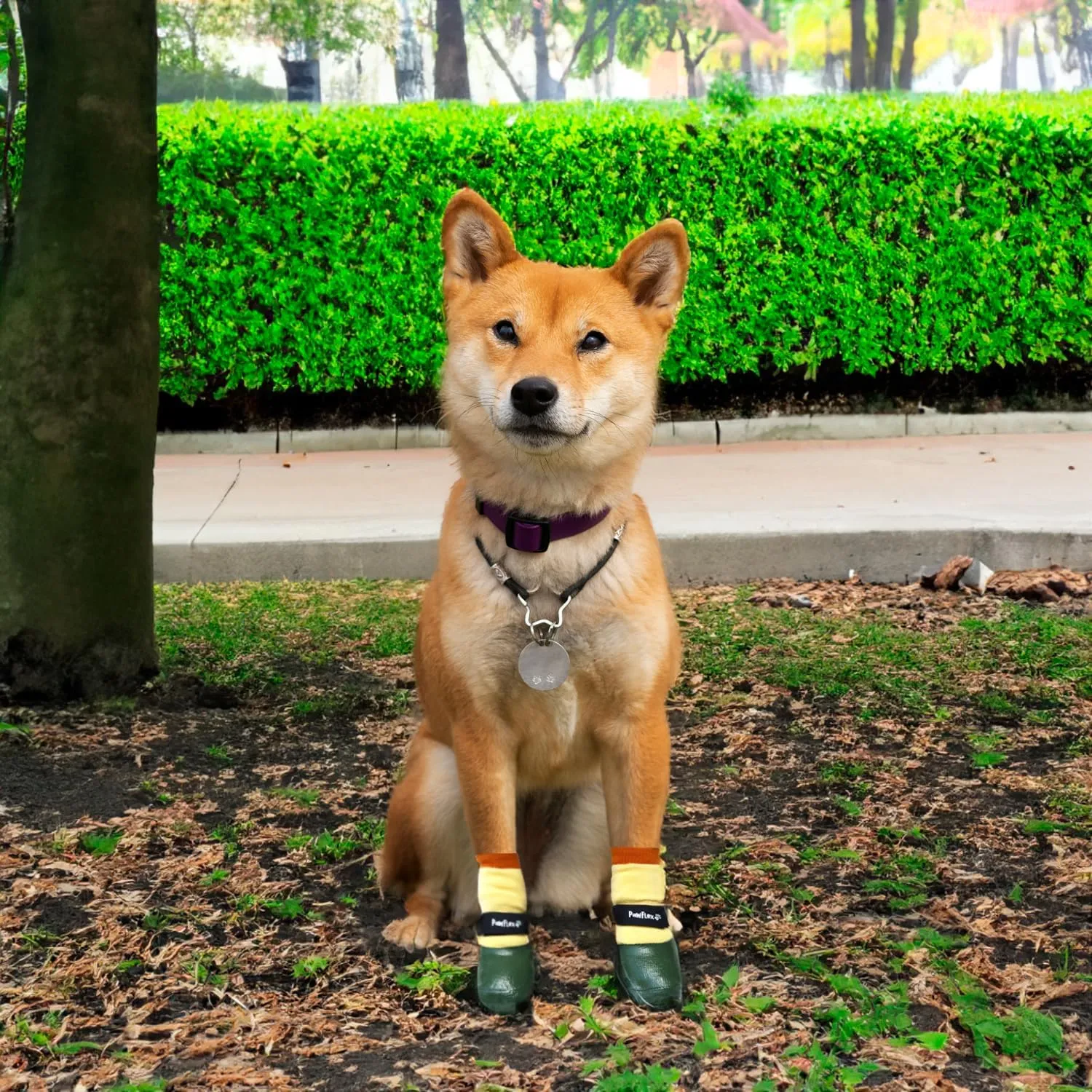 Double Dipped Waterproof Dog Socks Comfy Pawz Soft Indoor/Outdoor Dog Booties with Rubberized Bottom| Non-Slip Silicone Grip at Inner Cuff for No Twisting or Sliding Off| Adjustable Strap