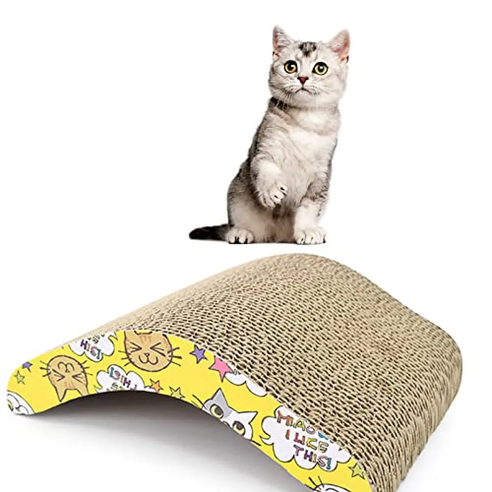 Emily Pets Curved Wave Scratching Board Toy for Cats