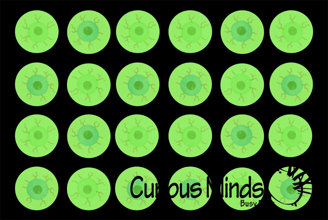 Eye Glow in The Dark Super Bouncy Balls - Spooky Eyeball Novelty Party Favor Toy Halloween, ophthalmologist, Optometry Anatomy