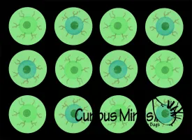 Eye Glow in The Dark Super Bouncy Balls - Spooky Eyeball Novelty Party Favor Toy Halloween, ophthalmologist, Optometry Anatomy