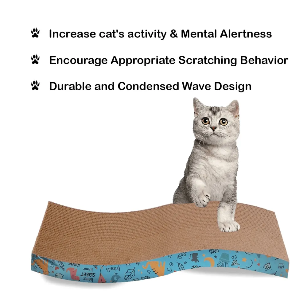 Goofy Tails Scratcher for Cats (Blue)