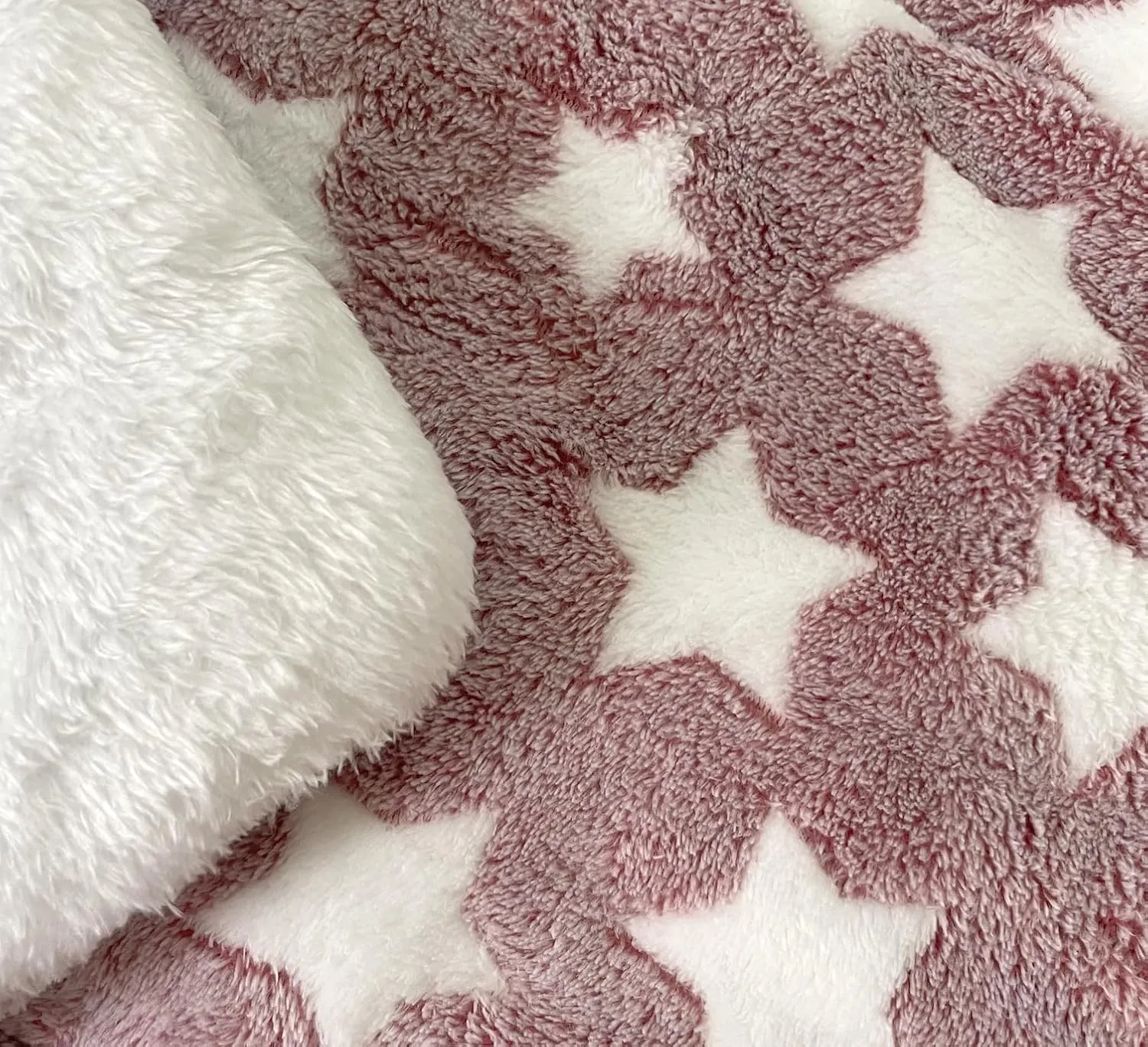 iMaylex Soft Pad Dog Bed Mat, Thicken Warm, Star Pattern, Reversible, Fluffy Pet Dog Sleeping Mattress, Cameo Brown, Large