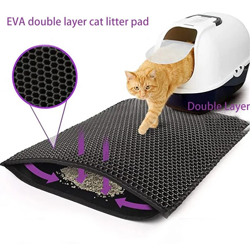 Large Cat Litter Mat for Easy Cleanup and Odor Control