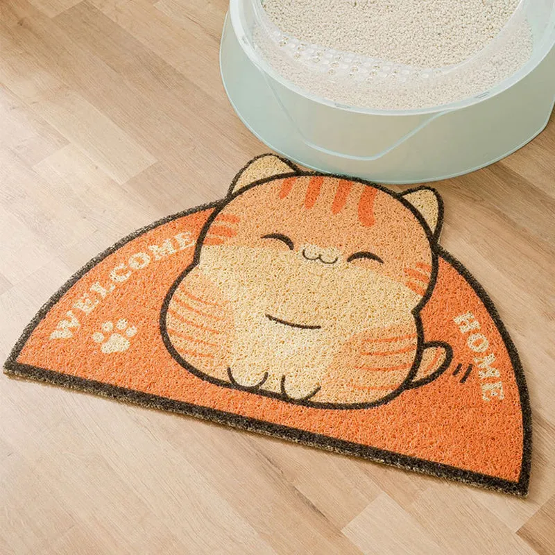Lovely Chubby Cat Litter Mat