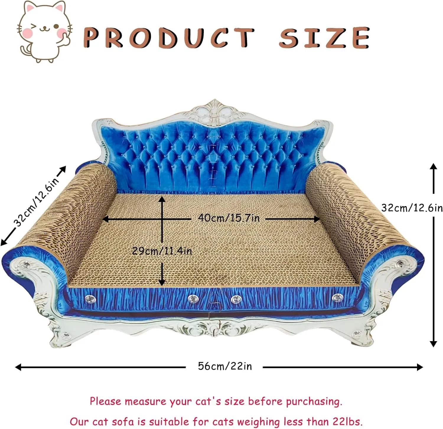 Luxury Cardboard Cat Scratcher Sofa Bed