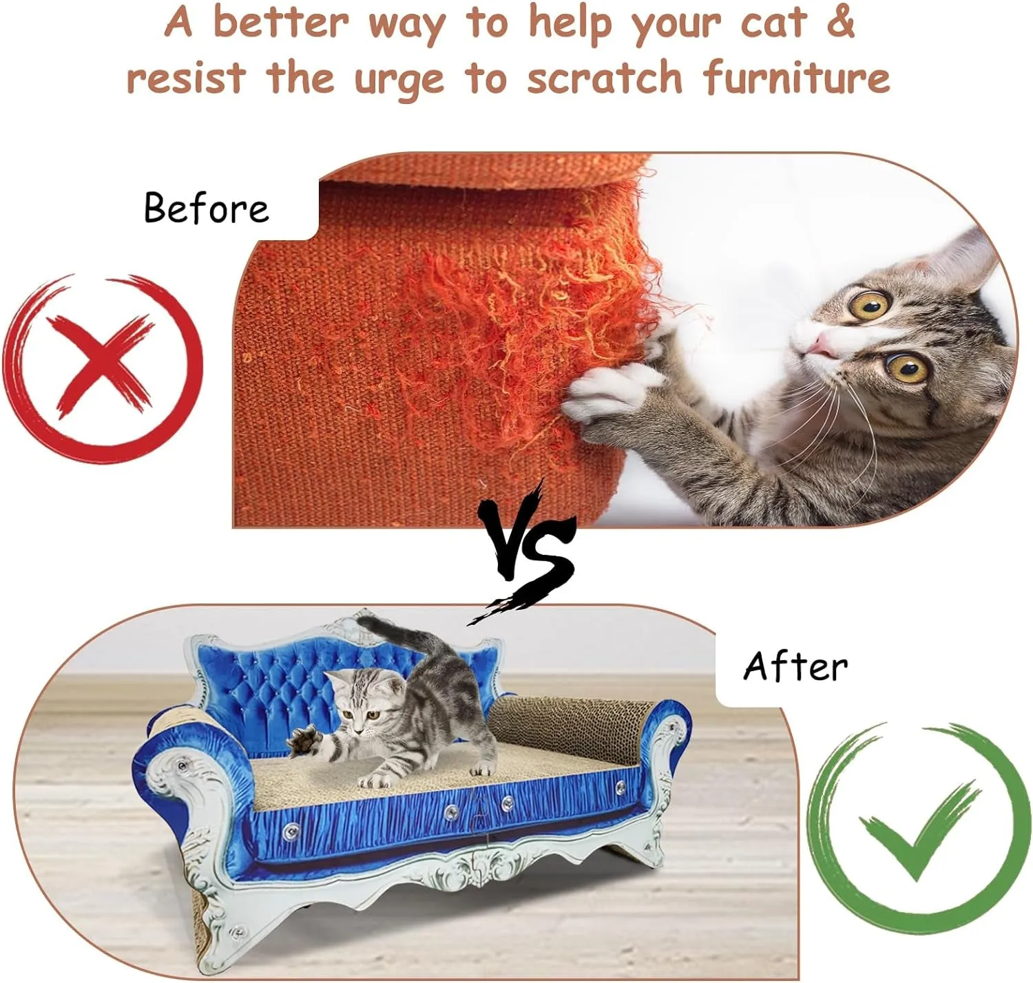 Luxury Cardboard Cat Scratcher Sofa Bed