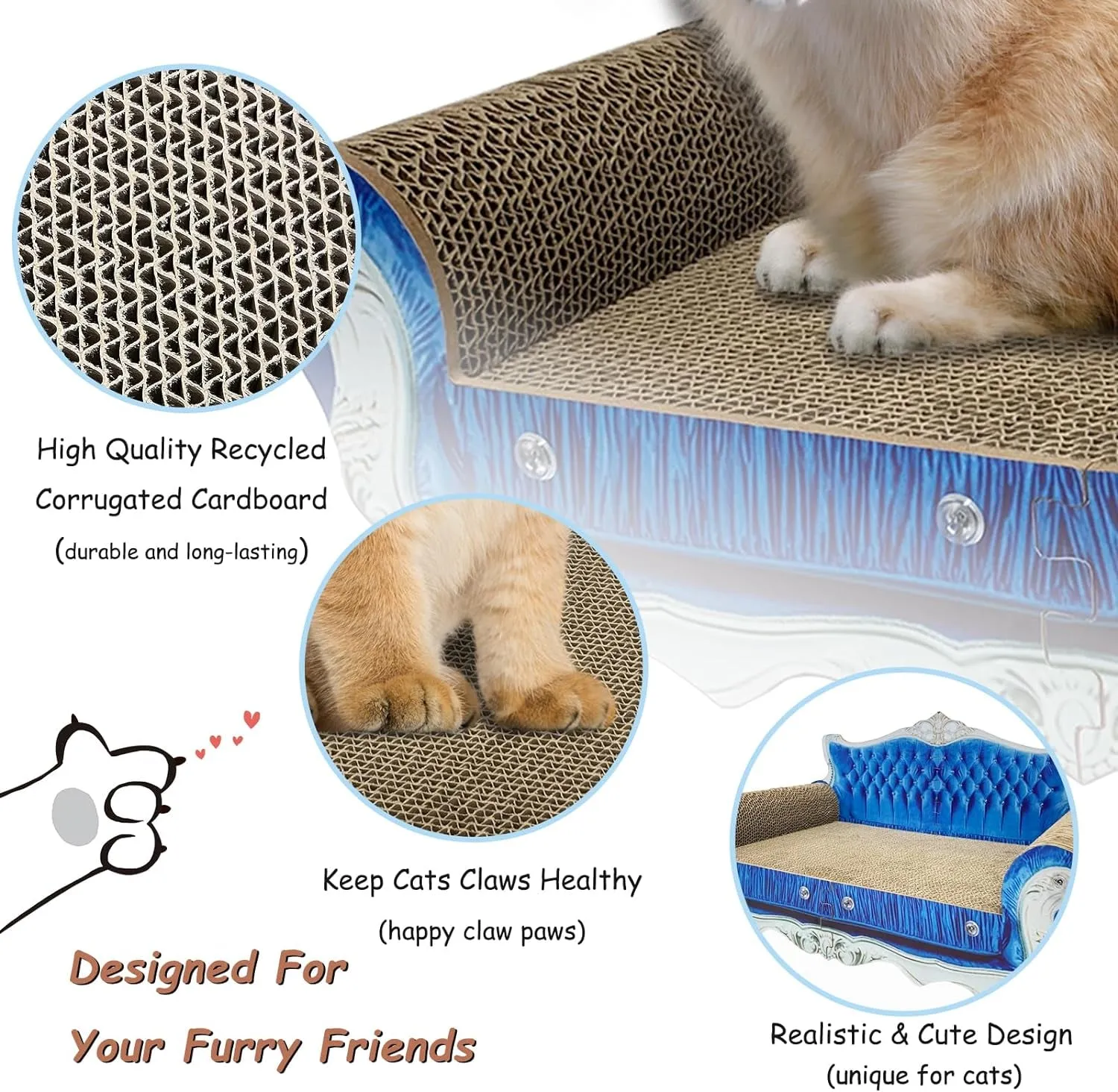 Luxury Cardboard Cat Scratcher Sofa Bed