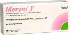 MEZYM F pancreatic enzyme powder tablets 50 pcs