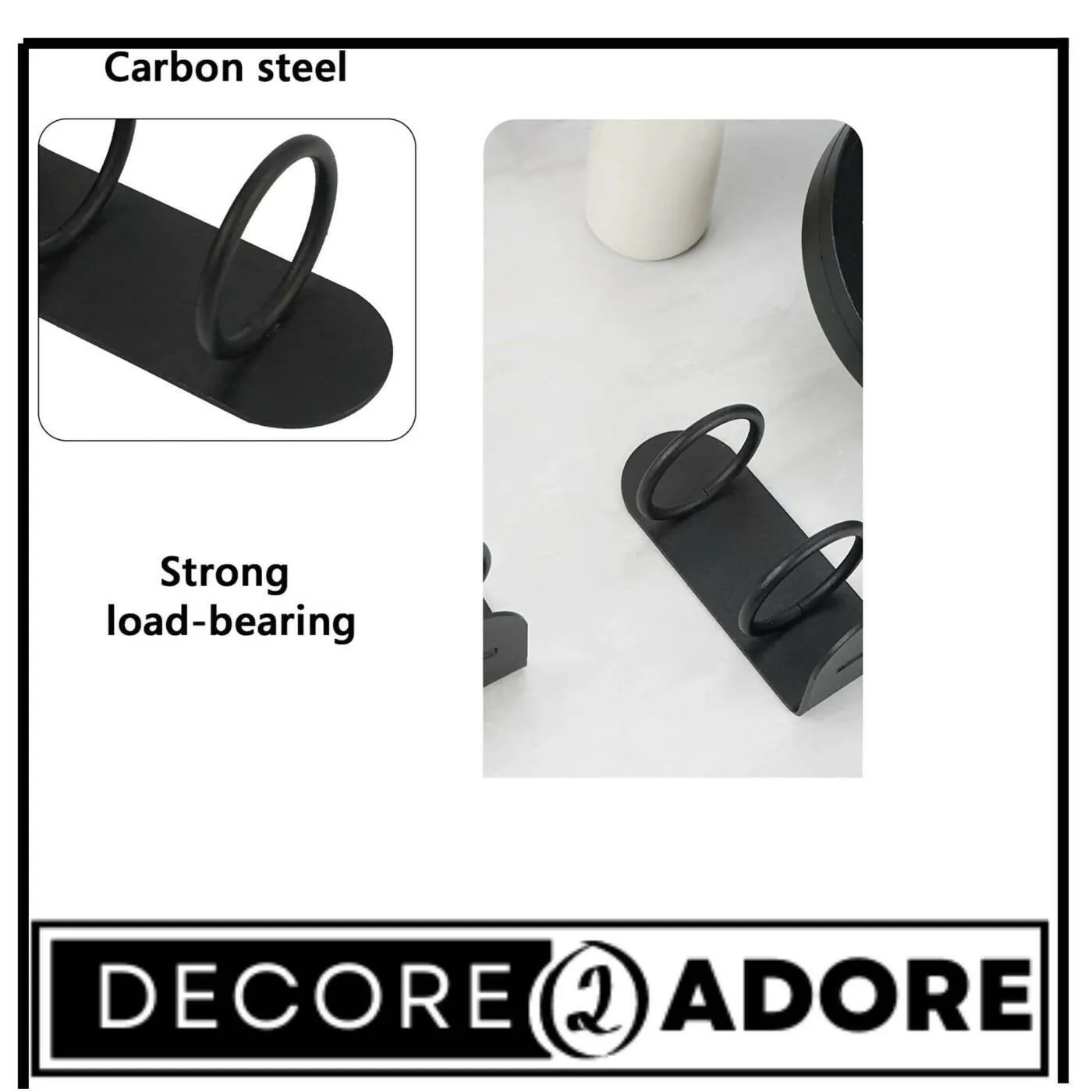One Piece Customize, Iron Toothbrush Storage Organizer Stand Rack, Self Adhesive Toothbrush Hanger for Bathroom