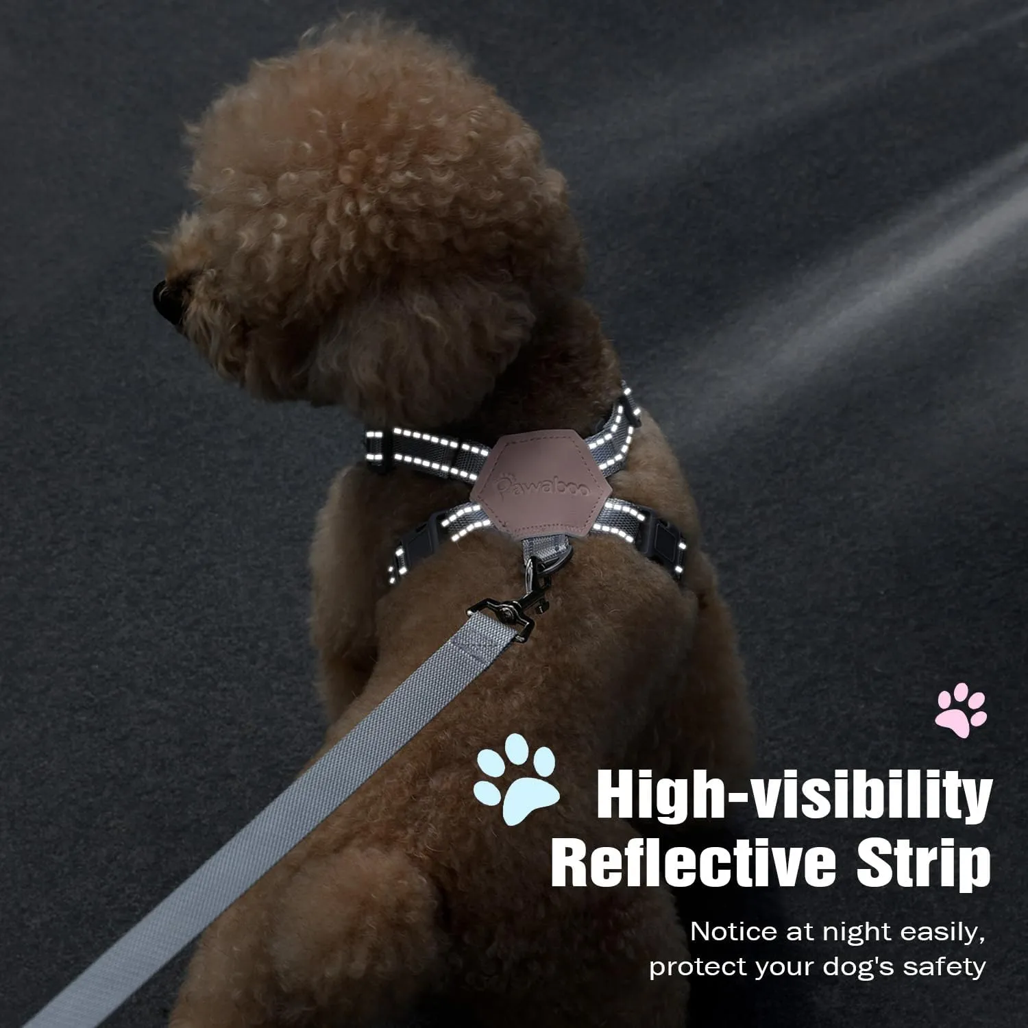 Pawaboo Small Dog Harness and Leash Set, Puppy Harness X-Frame No Pull No Choke, Dog Vest Harness Adjustable for Small Medium Sized Dogs, Soft Breathable Pet Harness for Walking Outing (S, Pink)