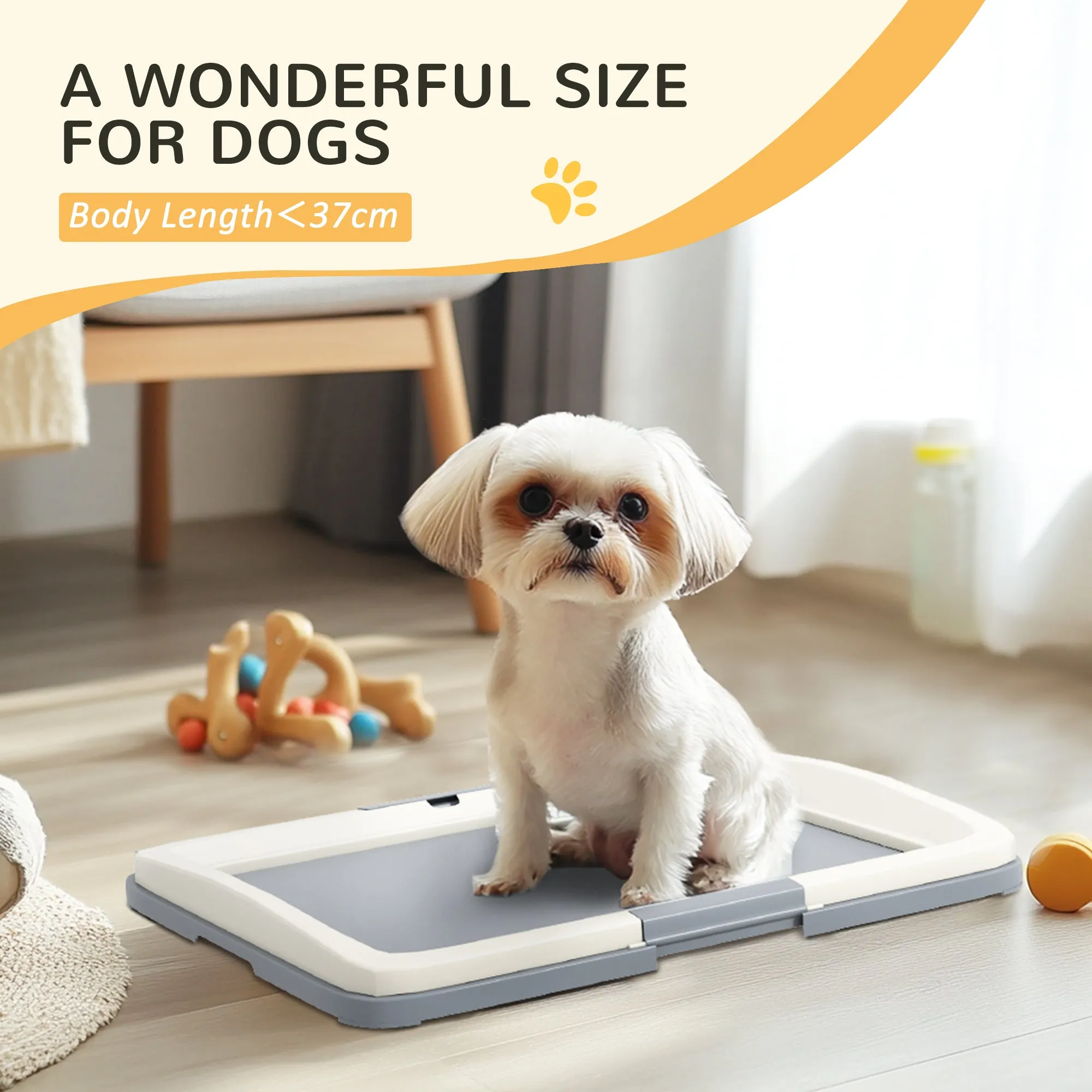 PawHut Dog Toilet Tray, Dog Litter Tray for Training Dogs, 63 x 49 x 6cm