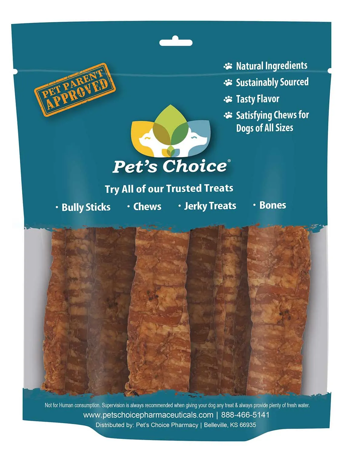 Pet's Choice Beef Trachea Dog Chews, 6"
