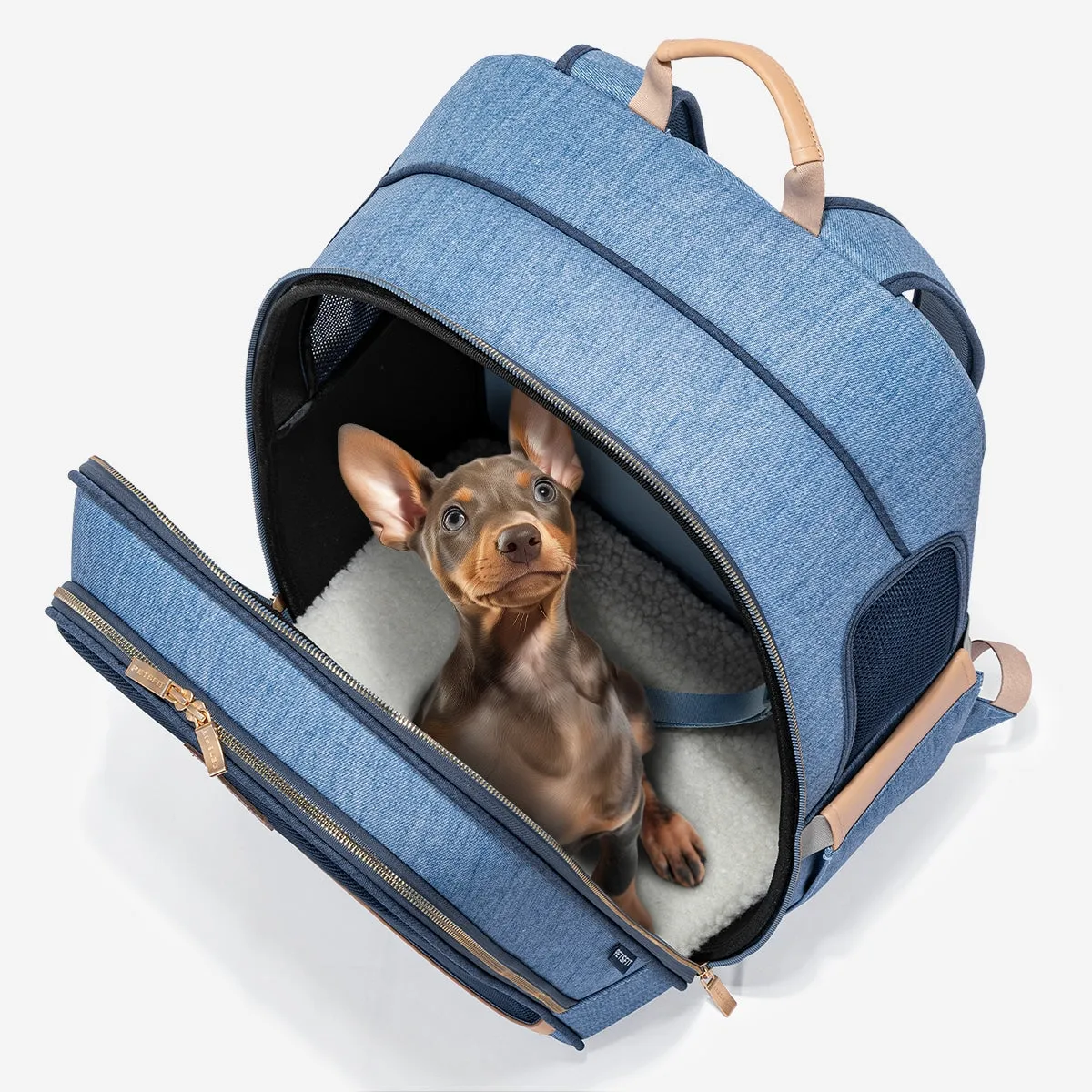 PETSFIT Vira Blazer Pet Denim Blue Backpack