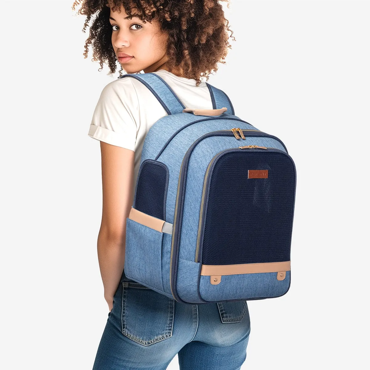 PETSFIT Vira Blazer Pet Denim Blue Backpack