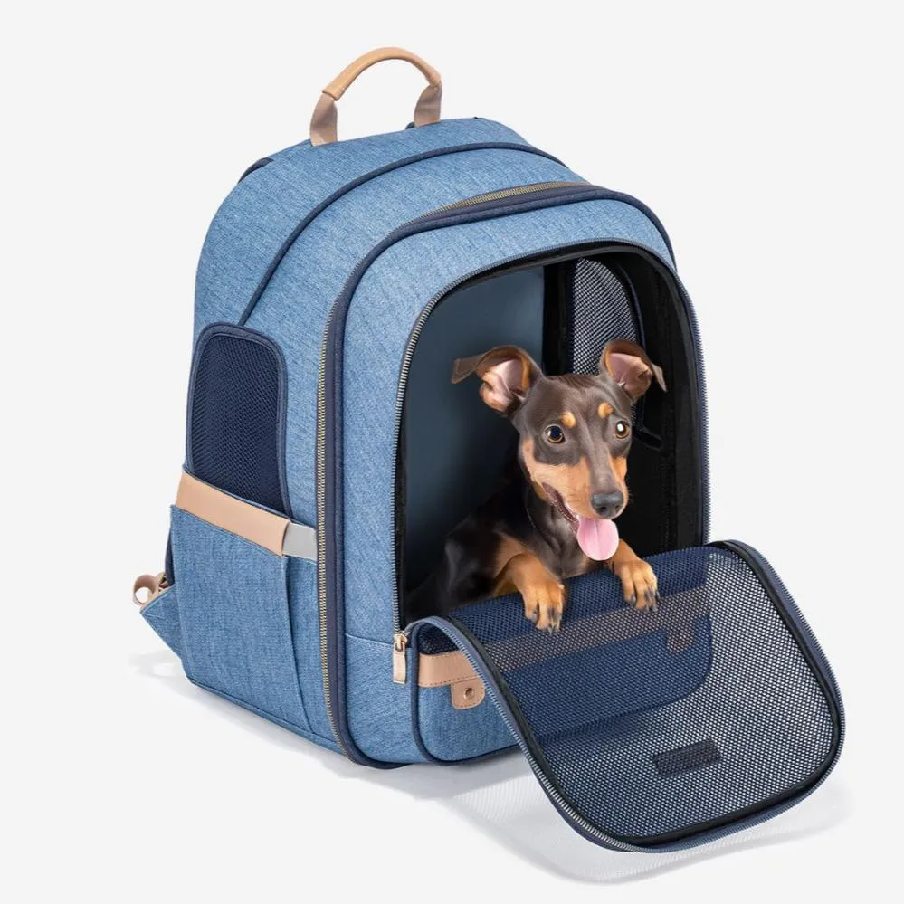 PETSFIT Vira Blazer Pet Denim Blue Backpack