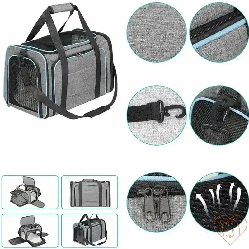 Portable Foldable Cat Carrier Backpack with Breathable Design