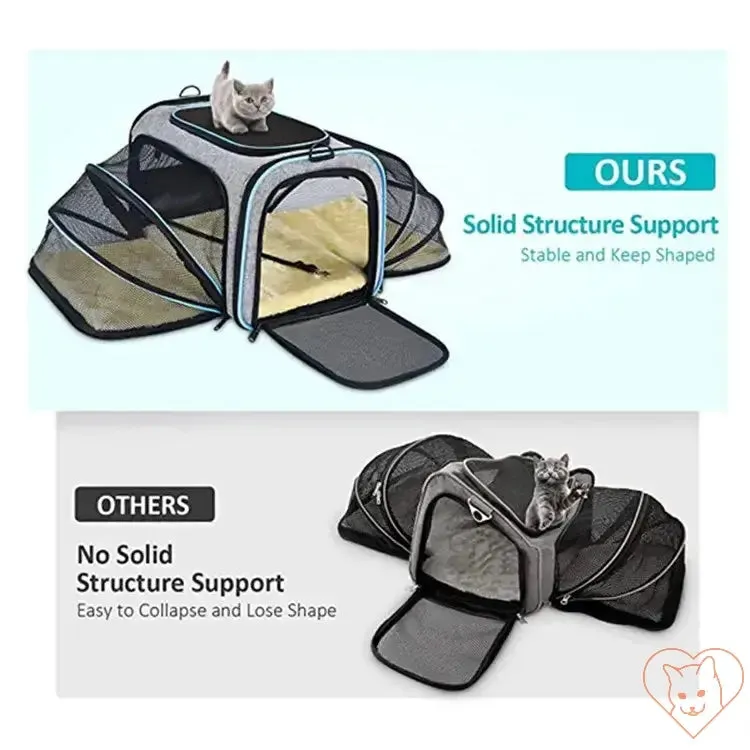 Portable Foldable Cat Carrier Backpack with Breathable Design