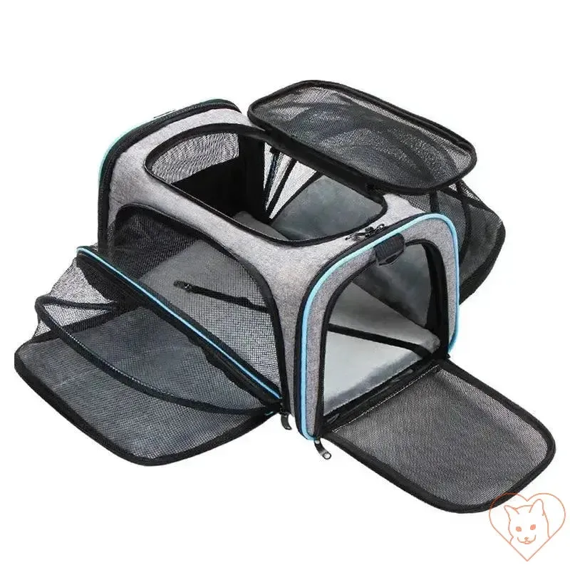 Portable Foldable Cat Carrier Backpack with Breathable Design