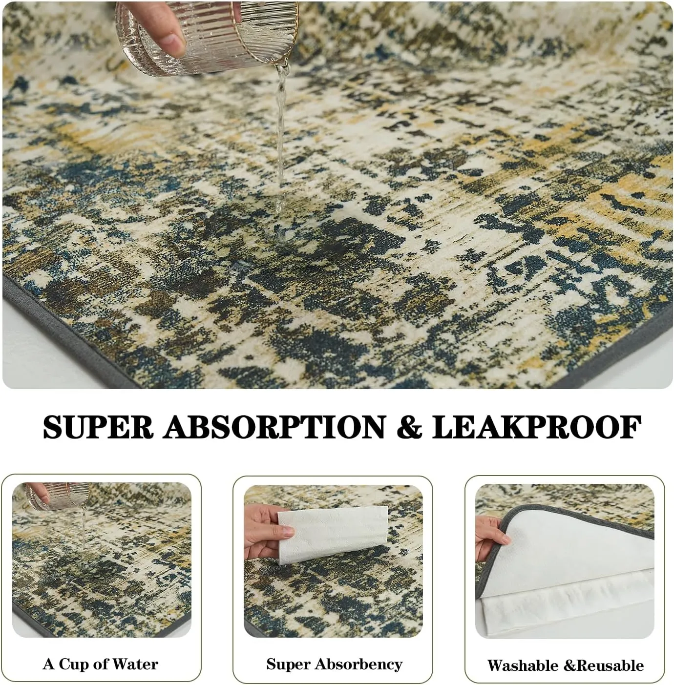 Qeils Washable Pee Pads for Dogs, 2 Pack Reusable Puppy Pads 36"x41" Super Absorbent Leakproof Dog Training Pads, Non-Slip Potty Pads for Floor, Crate, Couch, Whelping Pads Litter Mat Puppy Supplies
