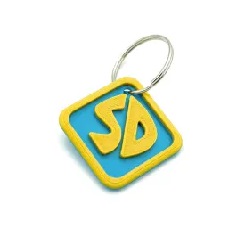 Scooby Dog Tag - Durable Plastic Scrappy Doo Costume Collar Tag Keychain for Dogs and Cats, Perfect for Halloween and Cosplay (Large)