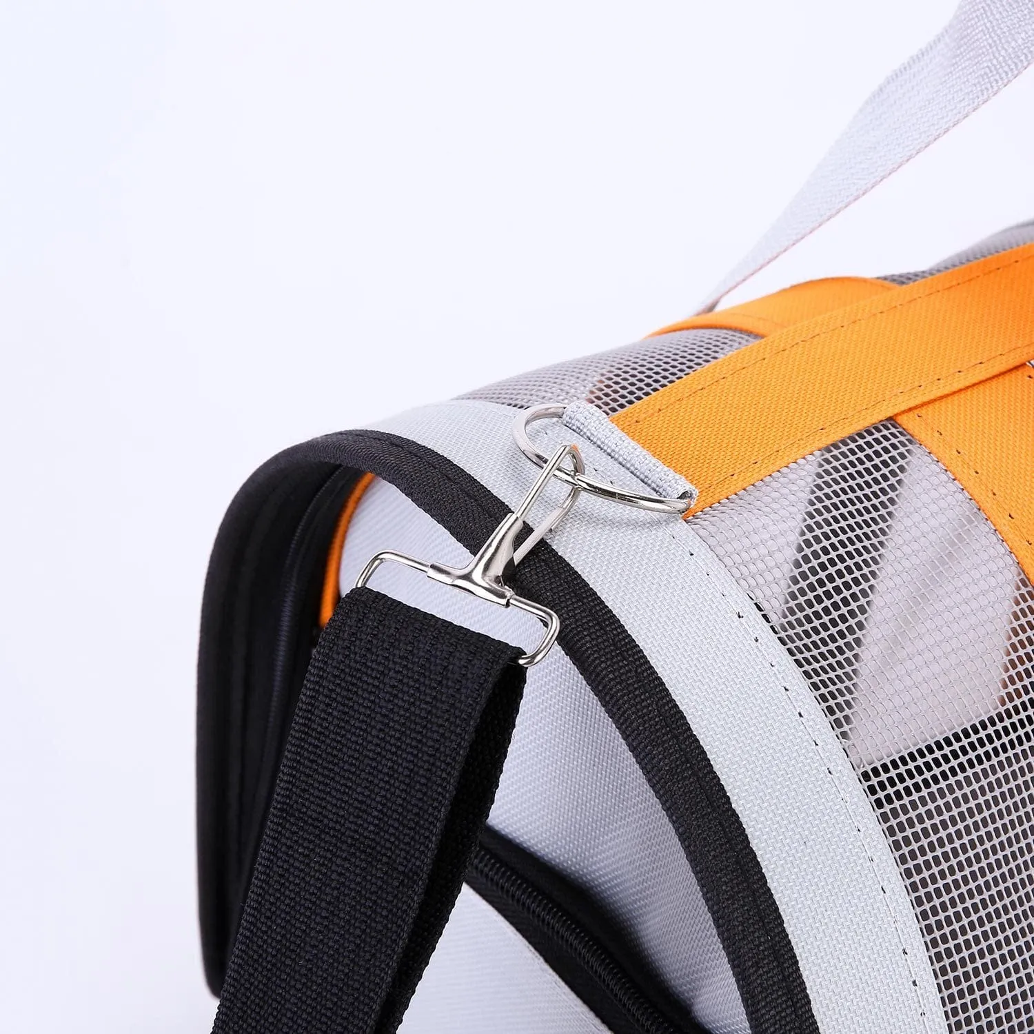 Size S Green And White Foldable Pet Carrier Bag - Lightweight, Breathable, and Spacious for All Seasons