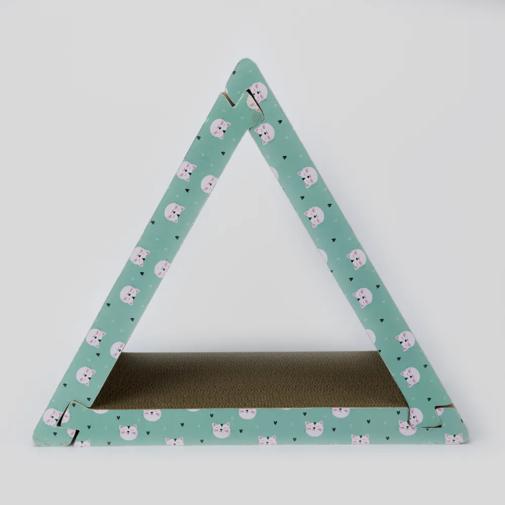 Skatrs Cute Triangle Cat Scratcher with 2g Premium Catnip Free