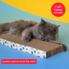 Skatrs Wide Block Corrugated Cardboard Cat Scratcher for Kittens with 2g Premium Catnip Free