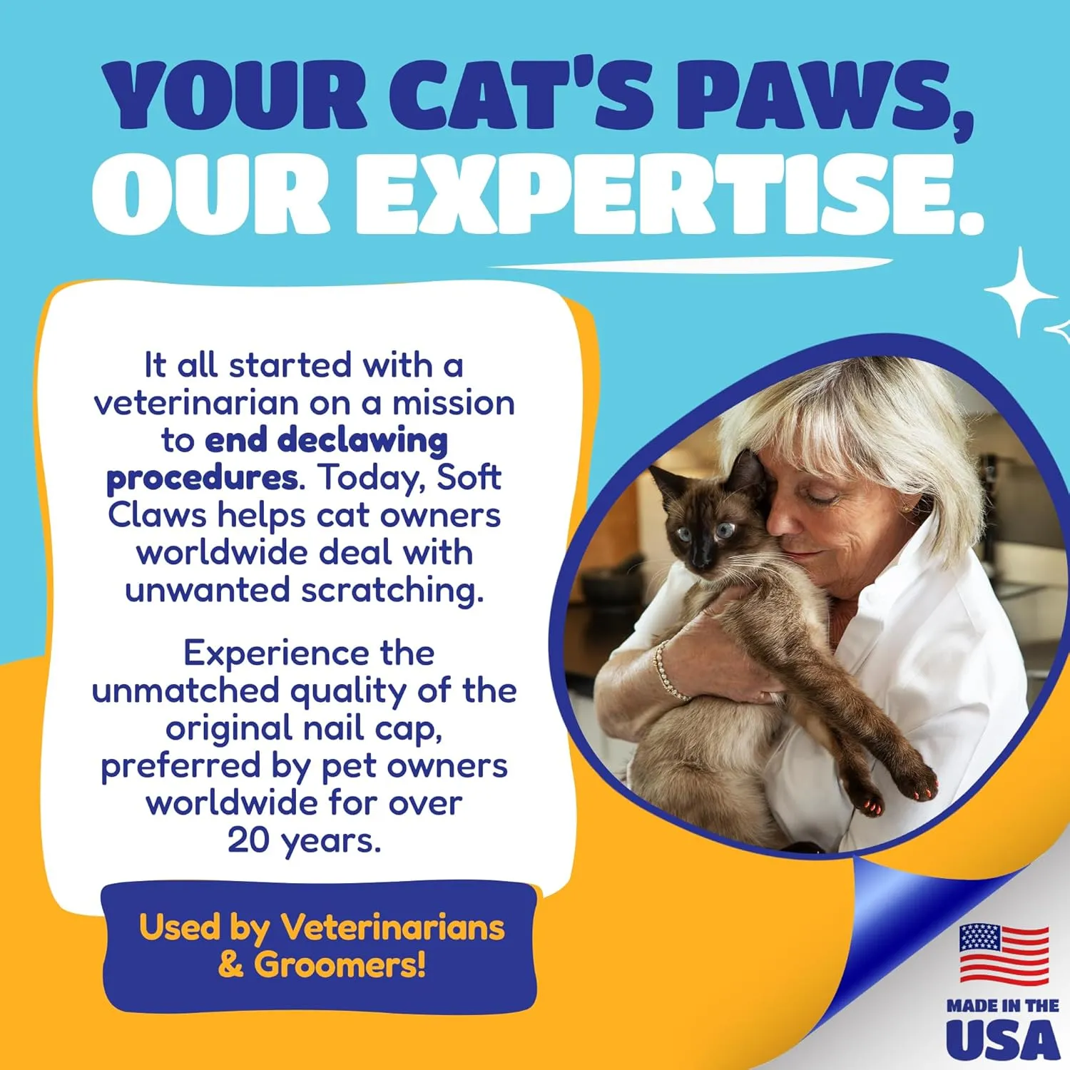 Soft Claws Cat Nail Caps for Medium Cats  (40 Caps, Pride) - Made in USA - Veterinarian-Developed | Protects Furniture & Skin - Easy to Apply, Long-Lasting Anti-Scratch Soft Cat Claw Covers