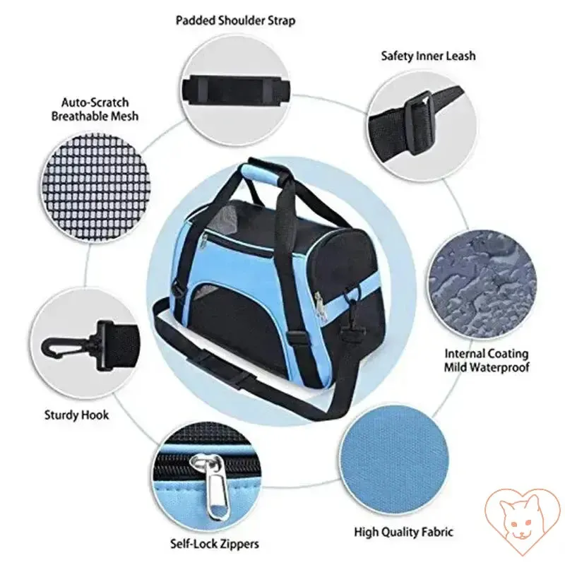 Soft-Sided Cat Carrier – Portable, Comfortable, and Foldable
