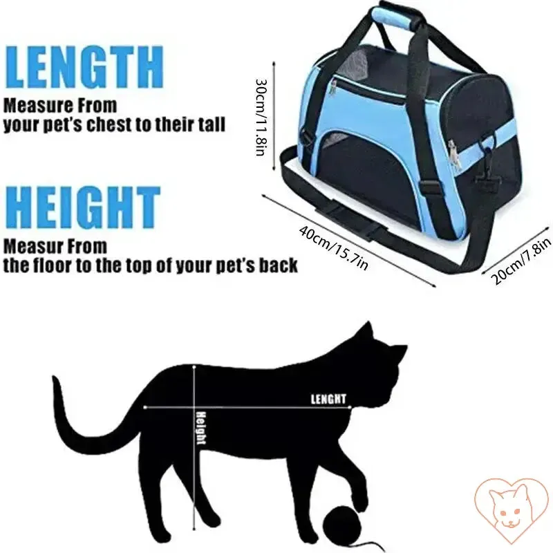 Soft-Sided Cat Carrier – Portable, Comfortable, and Foldable