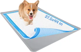 TidyFriend Dog Pee Pad Holder Tray for 27.5 x 44 Inches Training Pads, Silicon Dog Potty Tray, No Spill, Easy to Clean and Store Perfect for Pets (Light Grey)