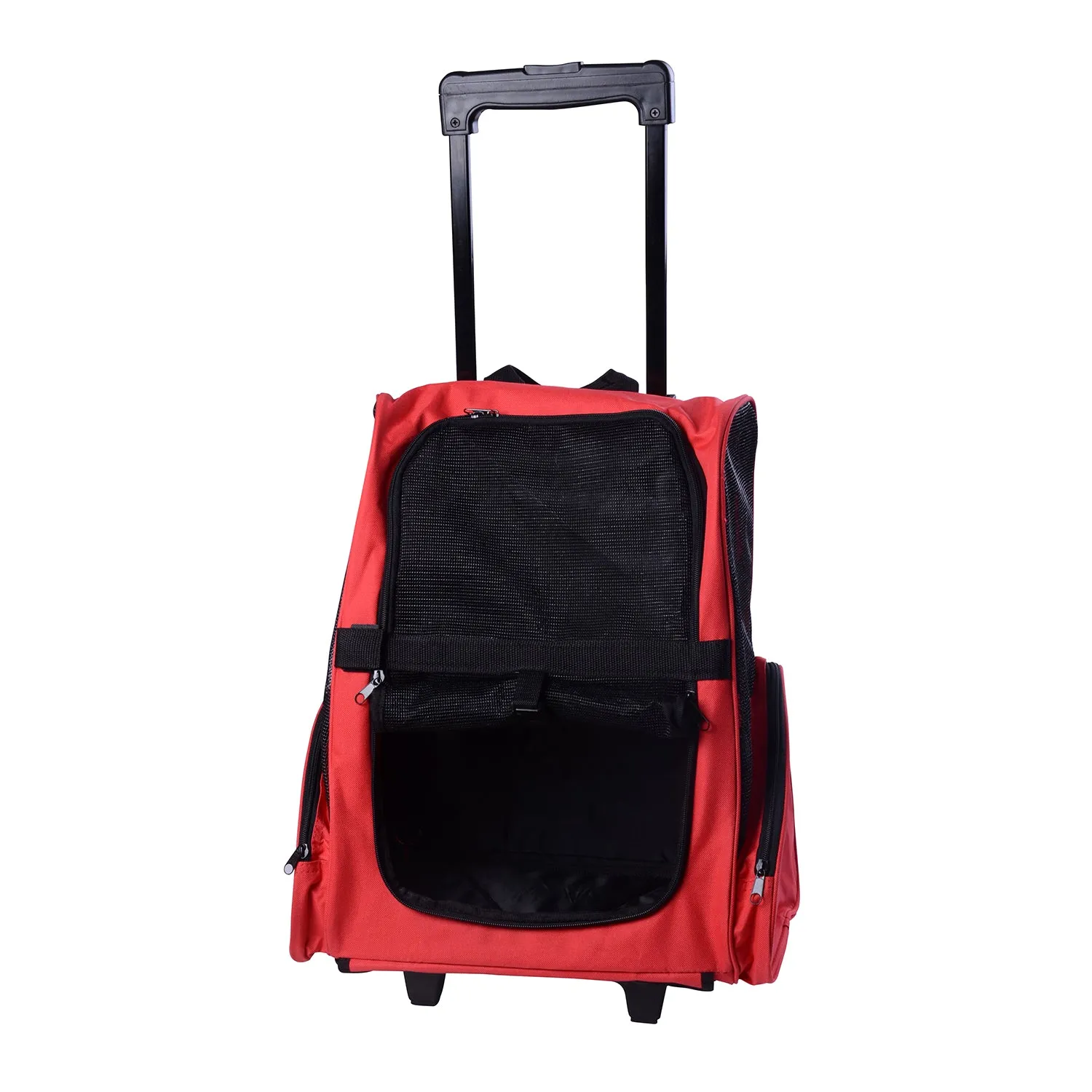 Travel Red Backpack Trolley, Steel Wire Frame