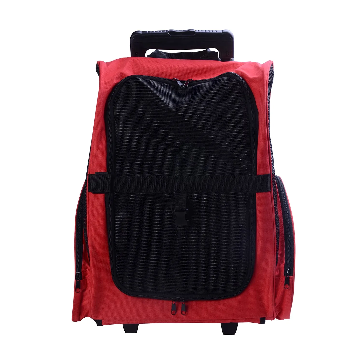 Travel Red Backpack Trolley, Steel Wire Frame
